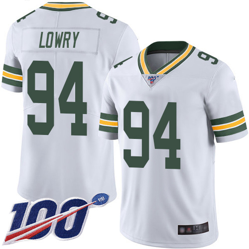 Green Bay Packers Limited White Men #94 Lowry Dean Road Jersey Nike NFL 100th Season Vapor Untouchable->green bay packers->NFL Jersey
